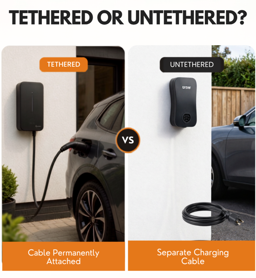 An image showing the two types of home electric car charger